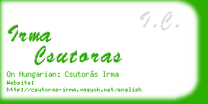 irma csutoras business card